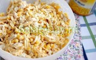 Салат с яичными блинчиками и курицей — рецепты с фото