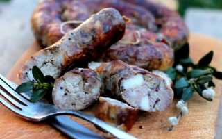 Жареная украинская колбаса в домашних условиях: рецепты в кишках, с чесноком