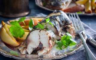 Фаршированная кефаль, запеченная в духовке